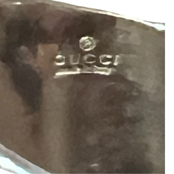 Vintage Gucci Silver White Ring - Picture 4 of 5